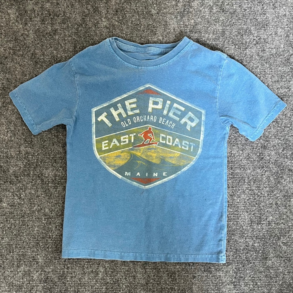 Blue 84 Kids Old Orchard Beach Maine Surfing Graphic Tee Blue XS